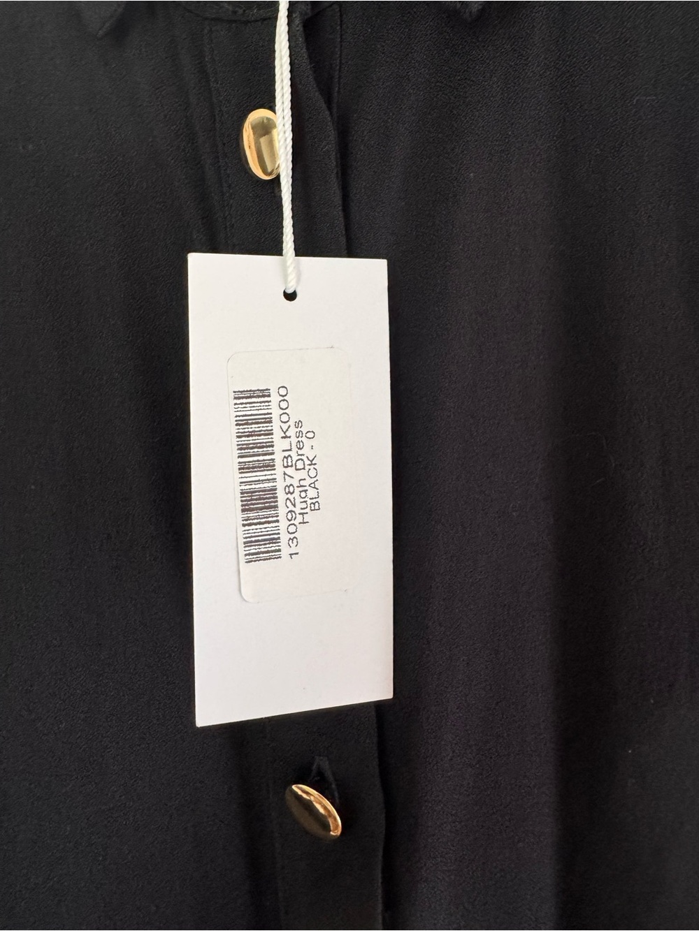 Reformation Black Button-Front Long-Sleeve Mini Dress - Picture 5 of 5